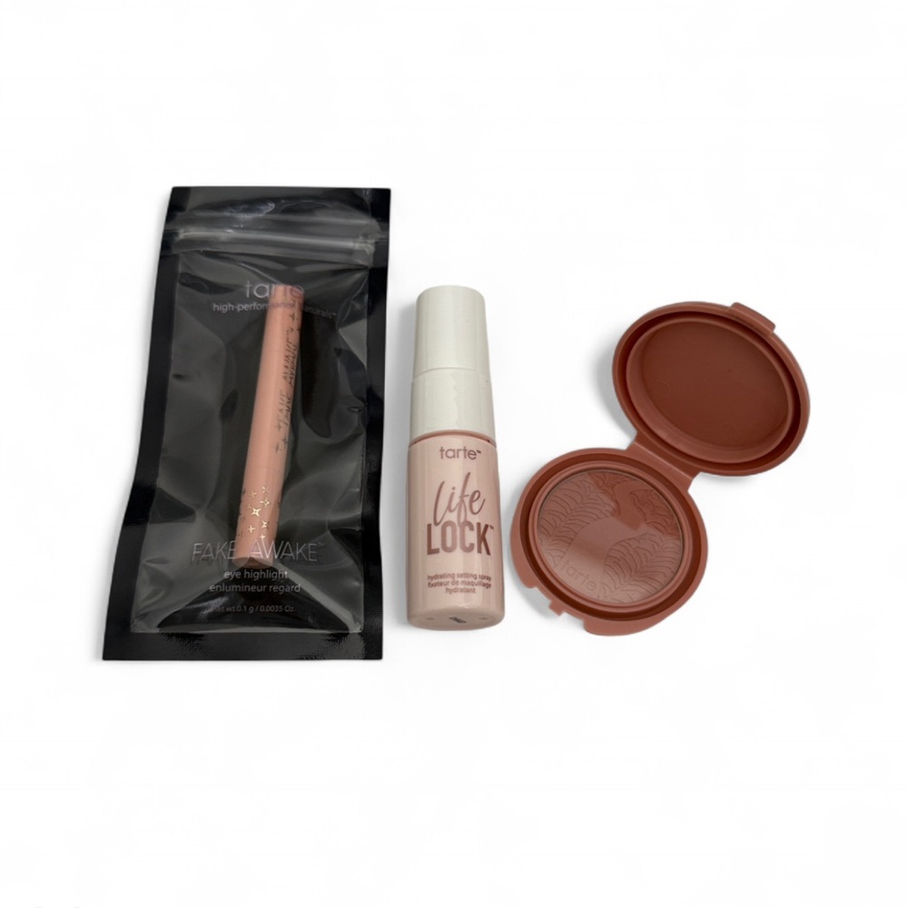 Tarte Fake Awake Eye Highlighter, Setting Spray and Blush Bundle